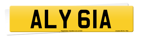 Registration number ALY 61A